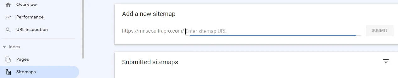 Submit site map in Google